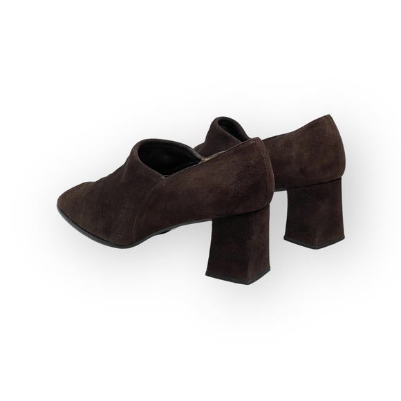 Stuart Weitzman ⌘ Modern Heeled Suede Ankle Shootie Shoe Bootie ⌘ Chocolate 7M - Picture 6 of 16